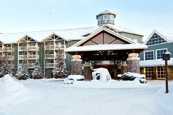 ToDoOntario - Deerhurst Resort, winter snowy entrance