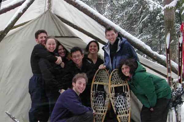 Algonquin Park Voyageur Quest - winter group camping
