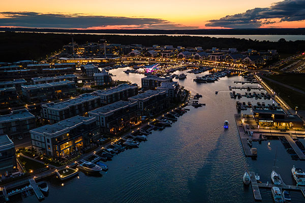 ToDoOntario - Friday Harbour Resort, marina at sunset