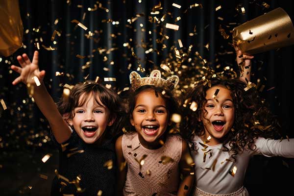 ToDoOntario - enfants, célébration des confettis
